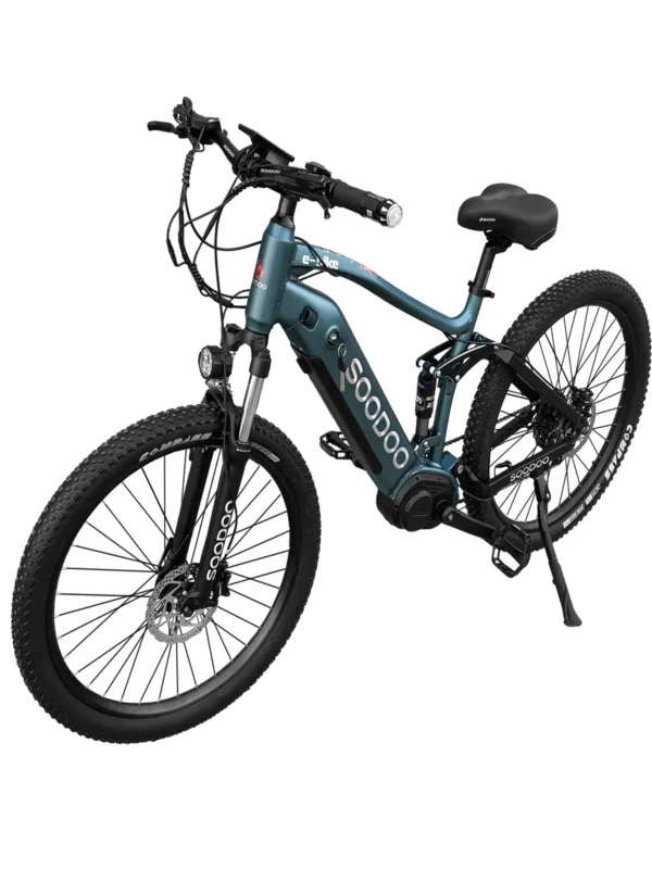 SOODOO Electric Bike | Motor Mid-Drive Strong Powerful Motor Ebike | Dark Green Alpha Electric Bicycle | Built-in 36V 12AH Battery in UK Stock - Image 9